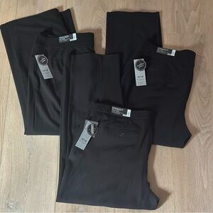 APT 9 Black Dress Pants Lot-3 18W Mid + High Rise Straight Leg Trouser Slimming